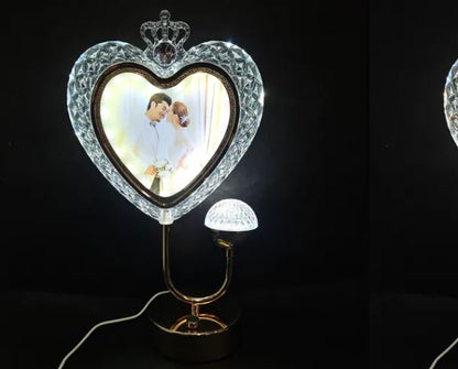 Crystal Heart LED Photo Frame Lamp