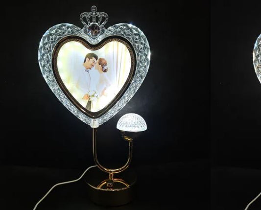 Crystal Heart LED Photo Frame Lamp