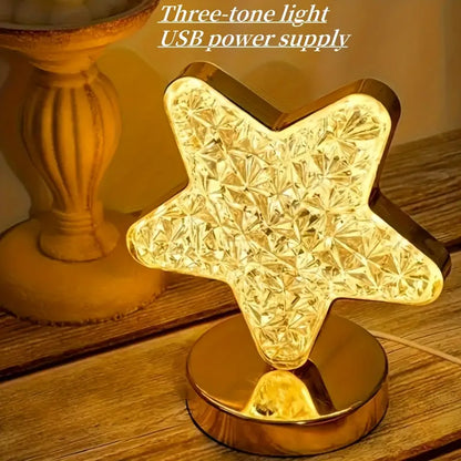 Creative Romantic Moon Crystal Decorative Desk Lamp