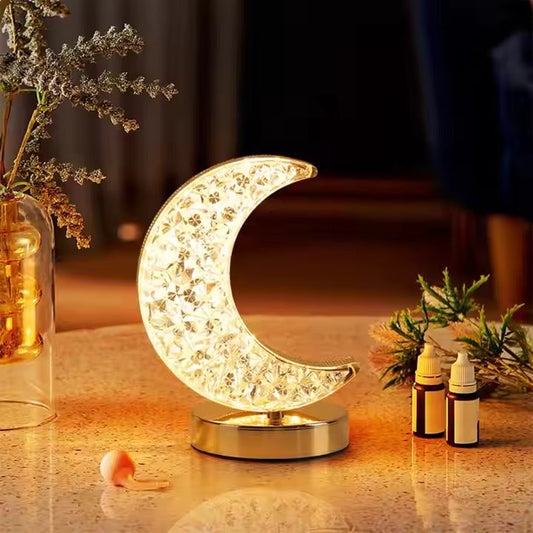 Creative Romantic Moon Crystal Decorative Desk Lamp