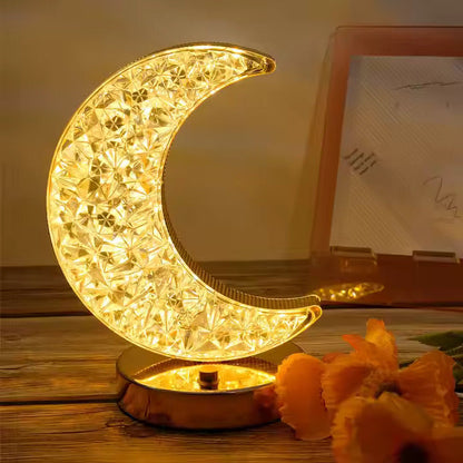 Creative Romantic Moon Crystal Decorative Desk Lamp